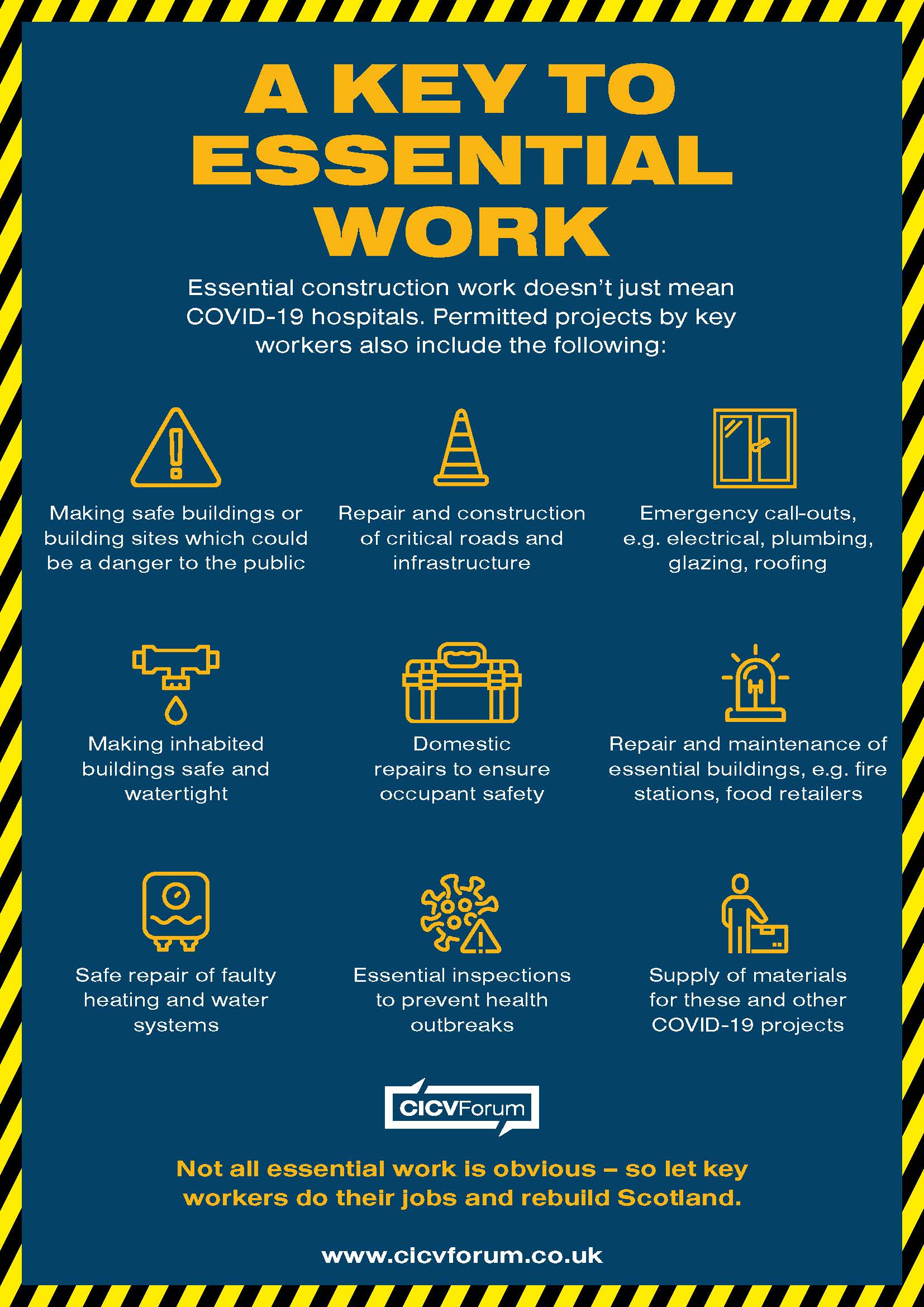Construction bodies release new infographic to avoid key worker